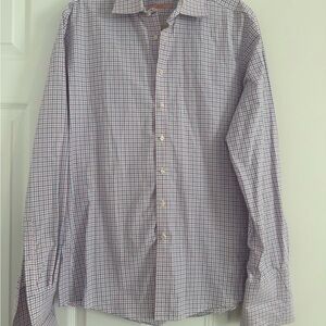 Thomas Pink Checked Button-Down Shirt in Pink and Blue